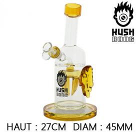 Bang en verre perco Radius Kush Bong H:27cm Dia:45mm ambre